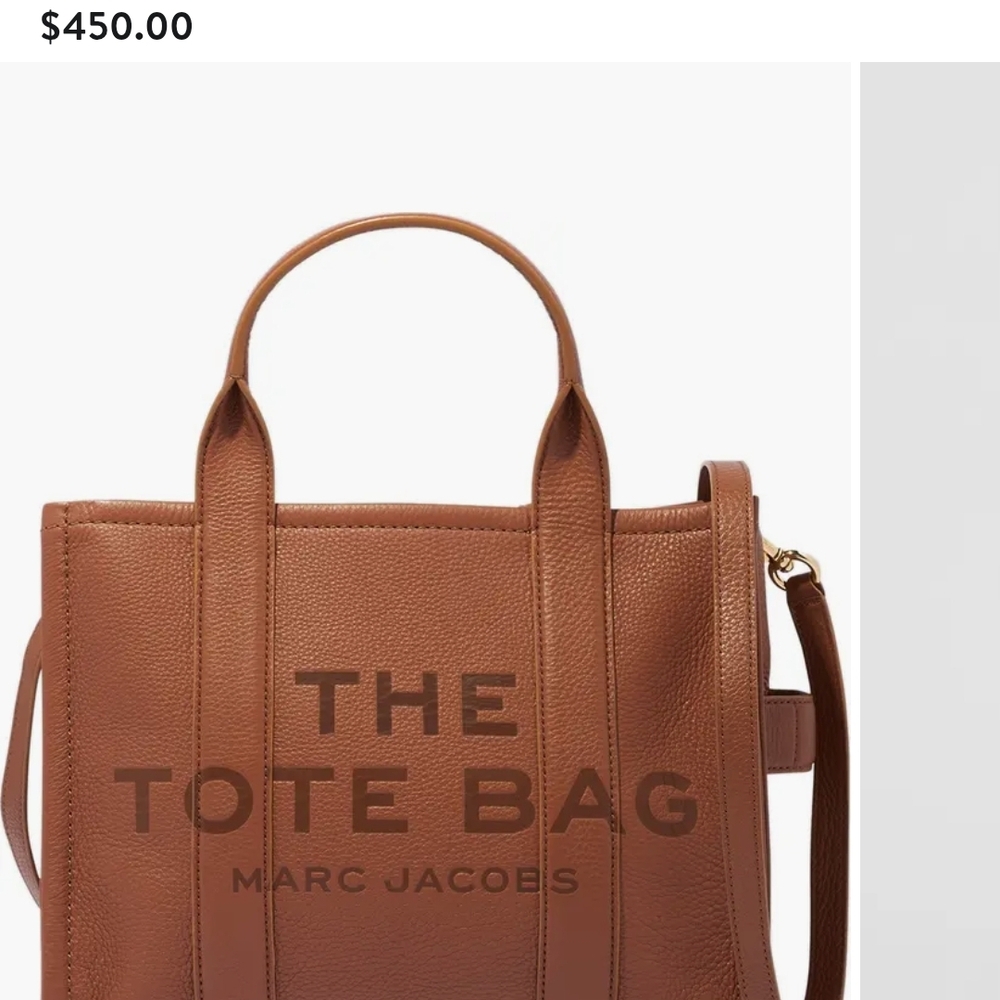 Marc Jacobs Brown Leather Tote Bag